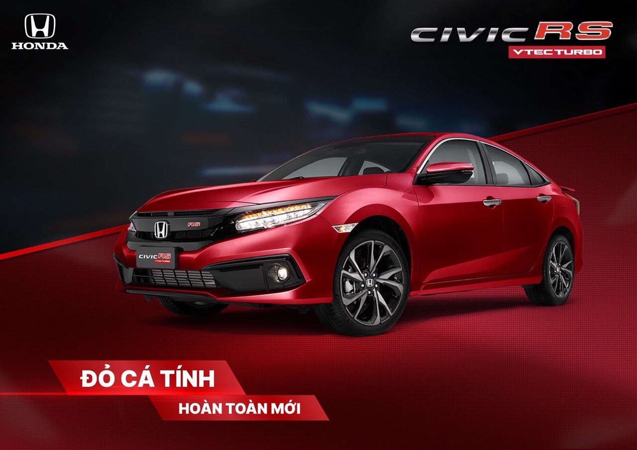 ► Honda Civic RS Đỏ cá tính mới - Đậm chất thể thao